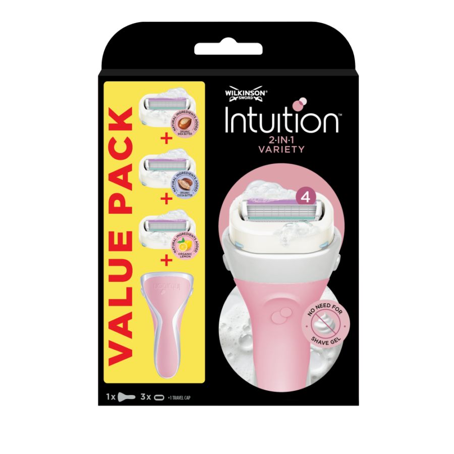 Wilkinson Intuition Variety 2v1 set holicí strojek +3 hlavice