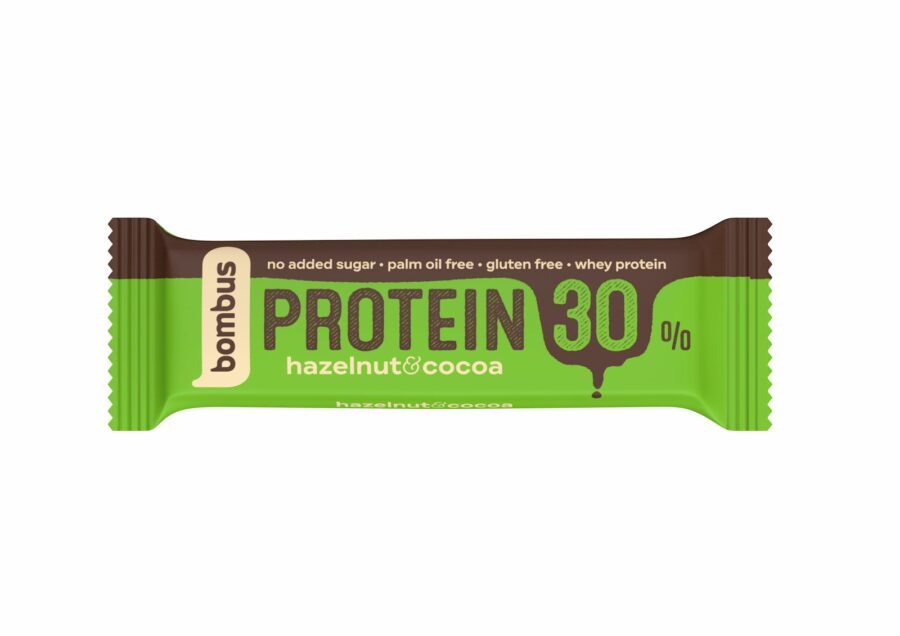 Bombus Protein 30% Hazelnut & cocoa tyčinka 50 g