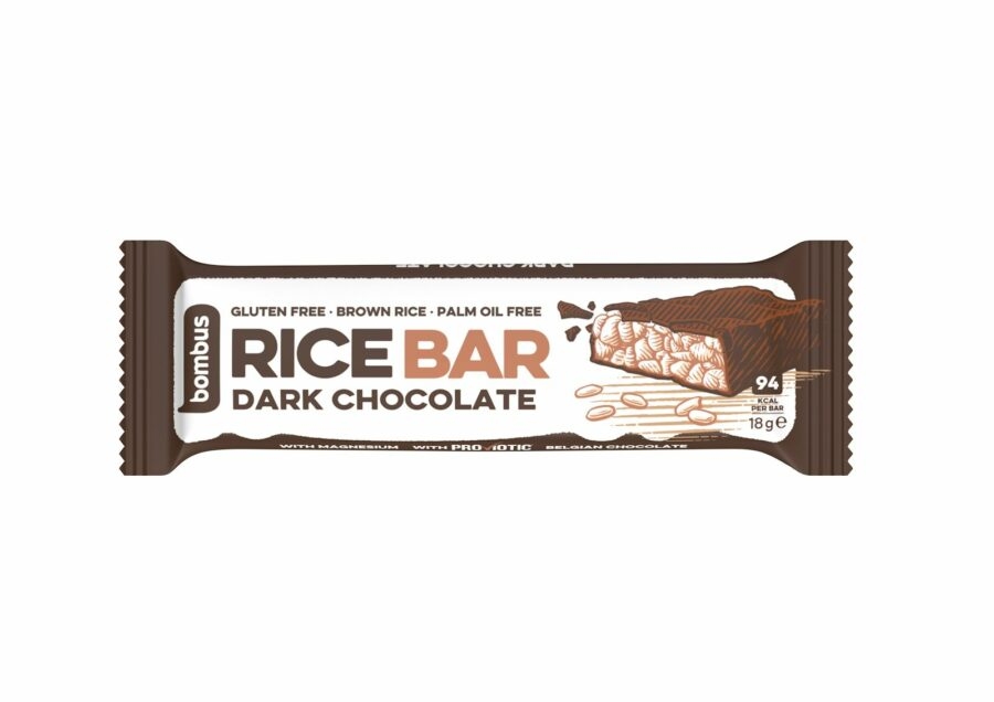 Bombus Rice Bar Dark chocolate tyčinka 18 g