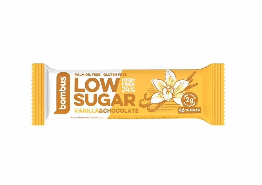 Bombus Low Sugar Vanilla & chocolate tyčinka 40 g