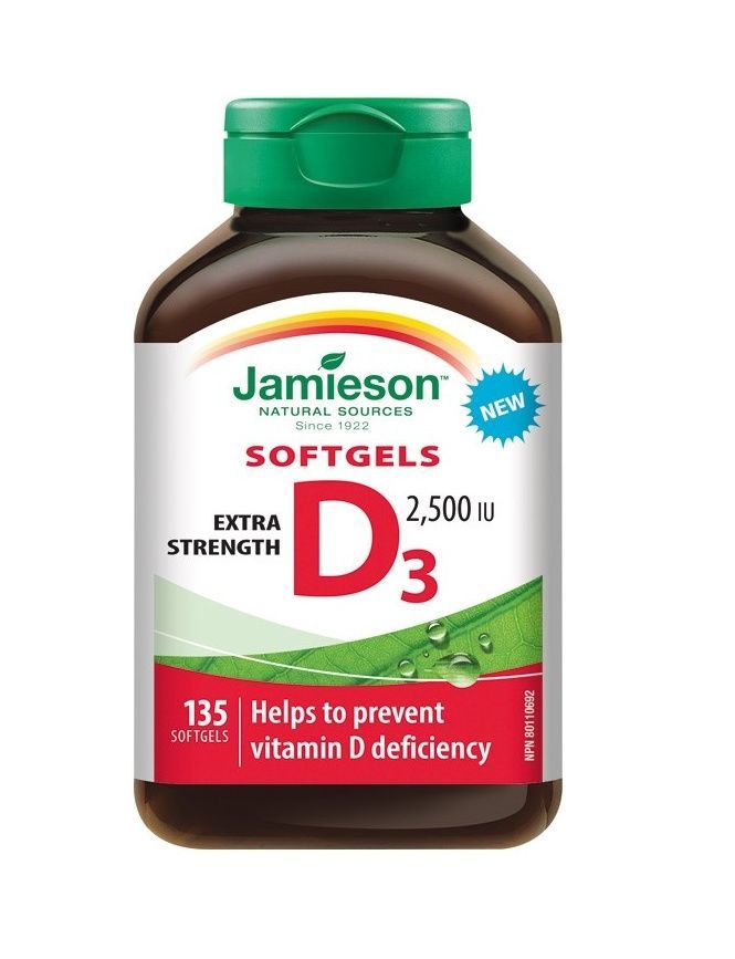 Jamieson Vitamín D3 2500 IU 135 kapslí