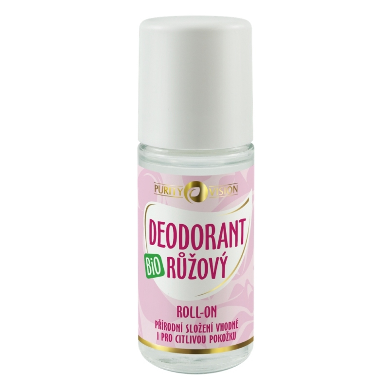 Purity Vision BIO Růžový deodorant roll on 50 ml