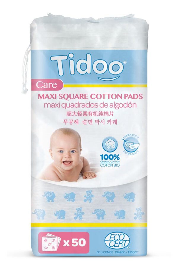 Tidoo Care BIO Ultra jemné bavlněné čisticí tampony 50 ks